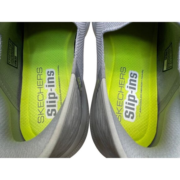 Skechers Men’s Gray Air-Cooled Memory Foam Slip-Ins Walk Sneakers Size 12 - Picture 6 of 9